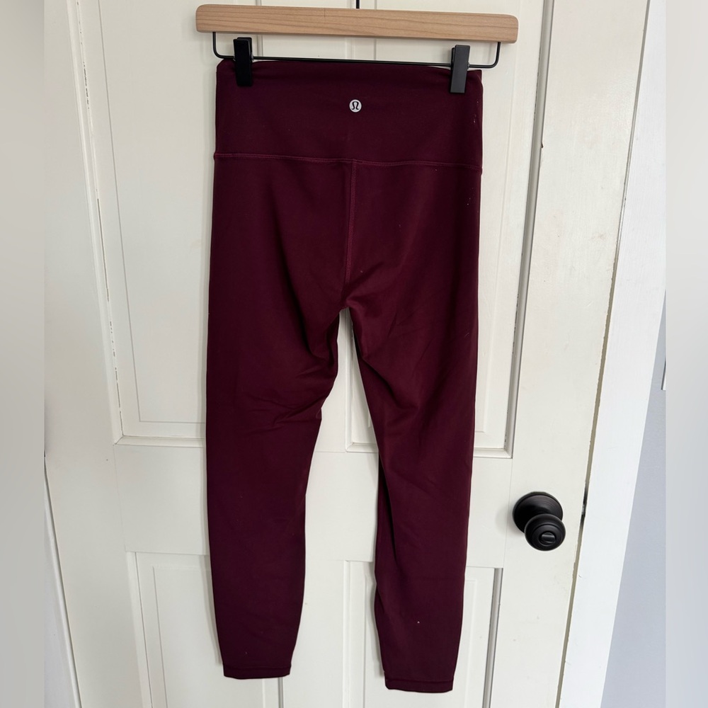 lululemon athletica Wunder Train 25 inch Wine High-Rise Leggings - Picture 2 of 3